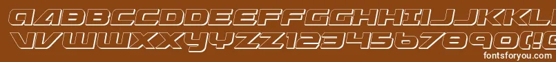 フォントGraymalkin3D – 茶色の背景に白い文字