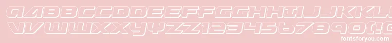 Graymalkin3D-Schriftart – Weiße Schriften auf rosa Hintergrund