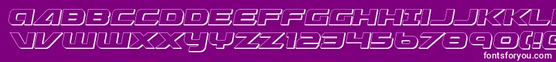 フォントGraymalkin3D – 紫の背景に白い文字