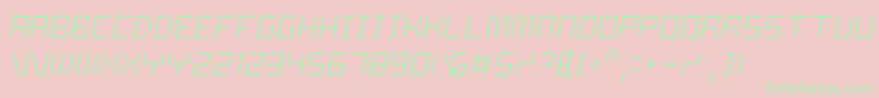 DelilahThinoblique Font – Green Fonts on Pink Background