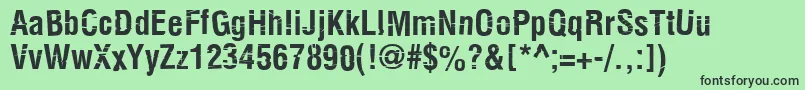 KeetanoKatanaBold Font – Black Fonts on Green Background