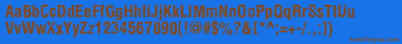 KeetanoKatanaBold Font – Brown Fonts on Blue Background