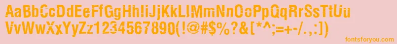 KeetanoKatanaBold Font – Orange Fonts on Pink Background