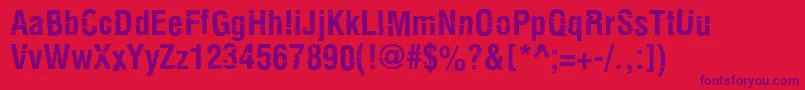 KeetanoKatanaBold Font – Purple Fonts on Red Background