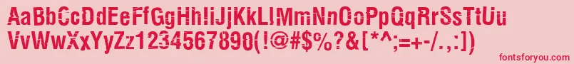 KeetanoKatanaBold Font – Red Fonts on Pink Background