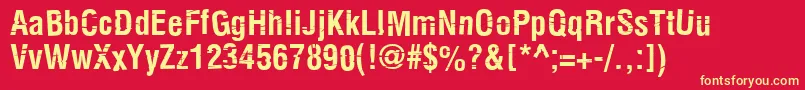 KeetanoKatanaBold Font – Yellow Fonts on Red Background