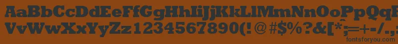 RambaultXboldRegular Font – Black Fonts on Brown Background