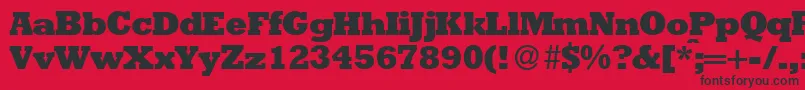 RambaultXboldRegular Font – Black Fonts on Red Background