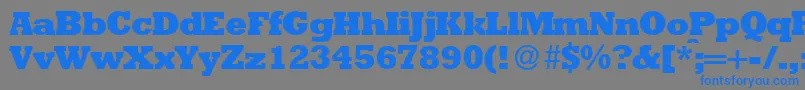 RambaultXboldRegular Font – Blue Fonts on Gray Background