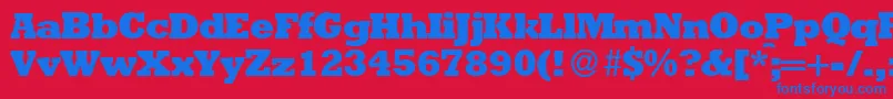 Police RambaultXboldRegular – polices bleues sur fond rouge