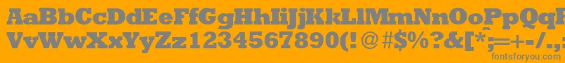 RambaultXboldRegular Font – Gray Fonts on Orange Background