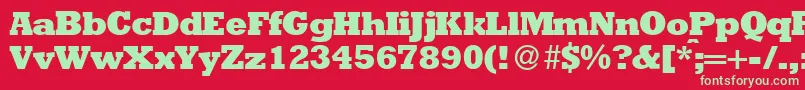 RambaultXboldRegular Font – Green Fonts on Red Background