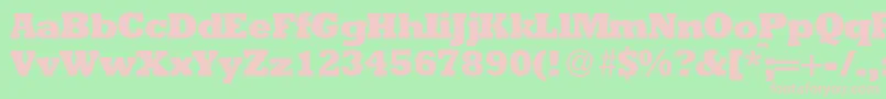 RambaultXboldRegular Font – Pink Fonts on Green Background