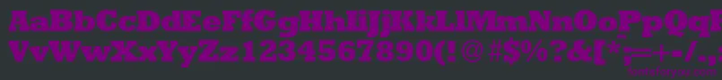 RambaultXboldRegular-Schriftart – Violette Schriften auf schwarzem Hintergrund