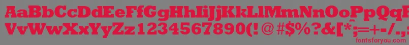 RambaultXboldRegular Font – Red Fonts on Gray Background