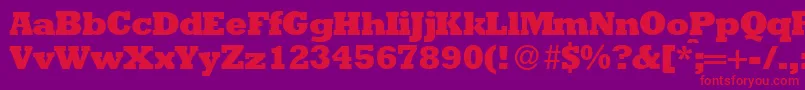 RambaultXboldRegular Font – Red Fonts on Purple Background