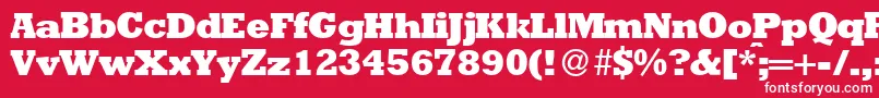 RambaultXboldRegular Font – White Fonts on Red Background