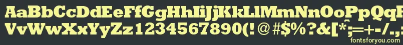 RambaultXboldRegular Font – Yellow Fonts on Black Background