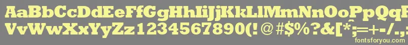 RambaultXboldRegular Font – Yellow Fonts on Gray Background