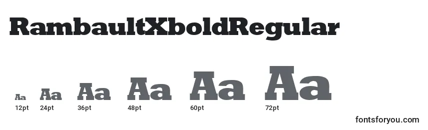 Размеры шрифта RambaultXboldRegular