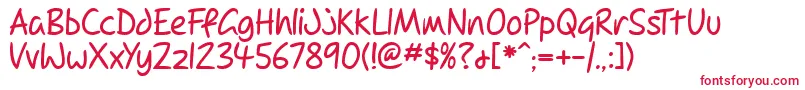 Duprrg Font – Red Fonts on White Background