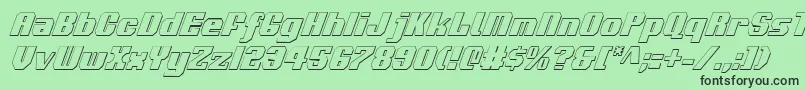 Voortrekker3Dci Font – Black Fonts on Green Background