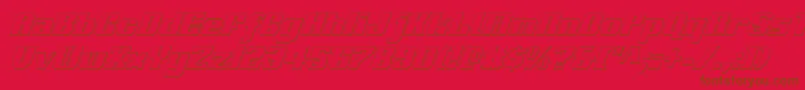 Voortrekker3Dci Font – Brown Fonts on Red Background