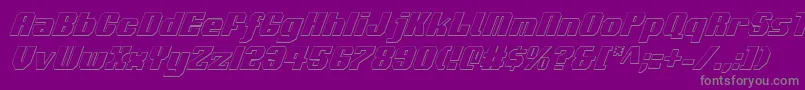 Voortrekker3Dci Font – Gray Fonts on Purple Background