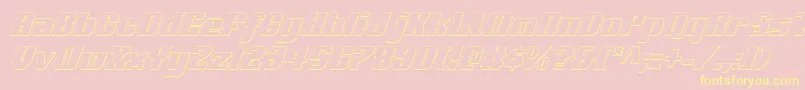 Voortrekker3Dci Font – Yellow Fonts on Pink Background