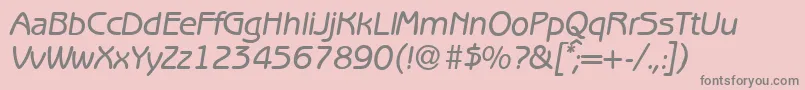 B691SansMediumItalic Font – Gray Fonts on Pink Background
