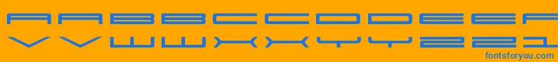 Super Font – Blue Fonts on Orange Background