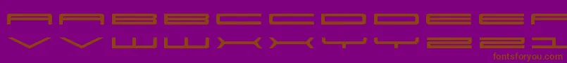 Police Super – polices brunes sur fond violet