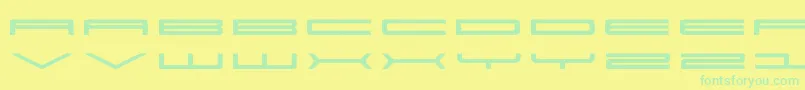 Super Font – Green Fonts on Yellow Background