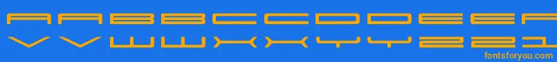 Super Font – Orange Fonts on Blue Background