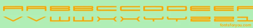Super Font – Orange Fonts on Green Background