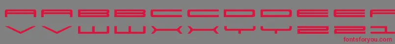 Super Font – Red Fonts on Gray Background