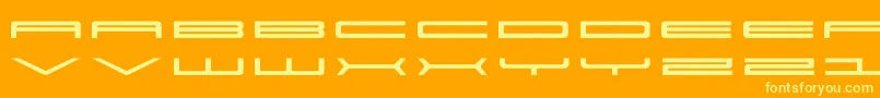 Super-Schriftart – Gelbe Schriften auf orangefarbenem Hintergrund