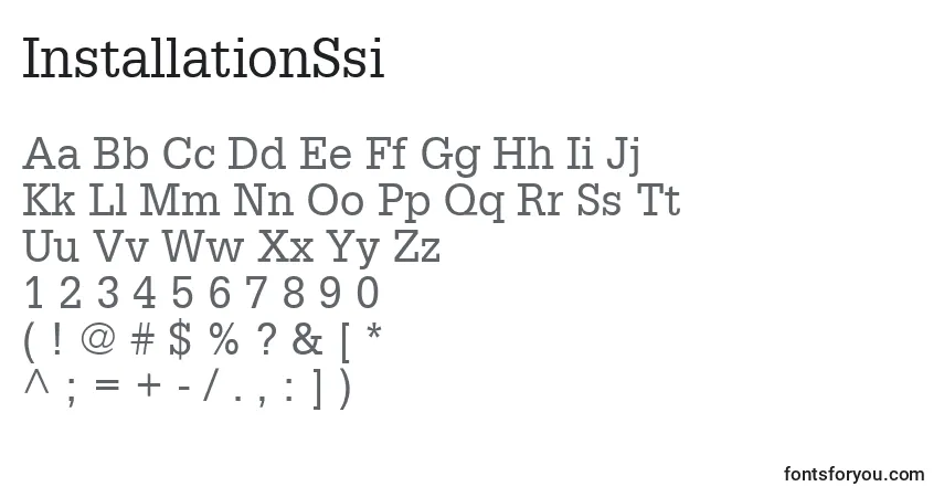 Fuente InstallationSsi - alfabeto, números, caracteres especiales