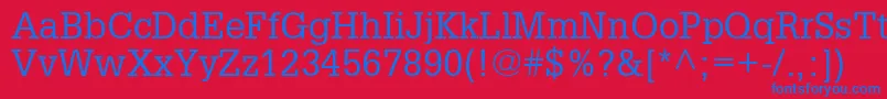 フォントInstallationSsi – 赤い背景に青い文字