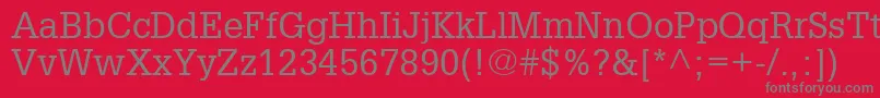 InstallationSsi Font – Gray Fonts on Red Background
