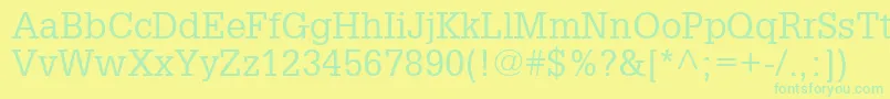 InstallationSsi Font – Green Fonts on Yellow Background