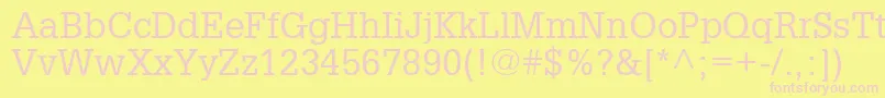 InstallationSsi Font – Pink Fonts on Yellow Background