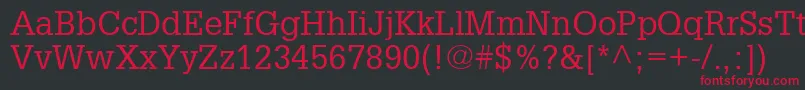 フォントInstallationSsi – 黒い背景に赤い文字
