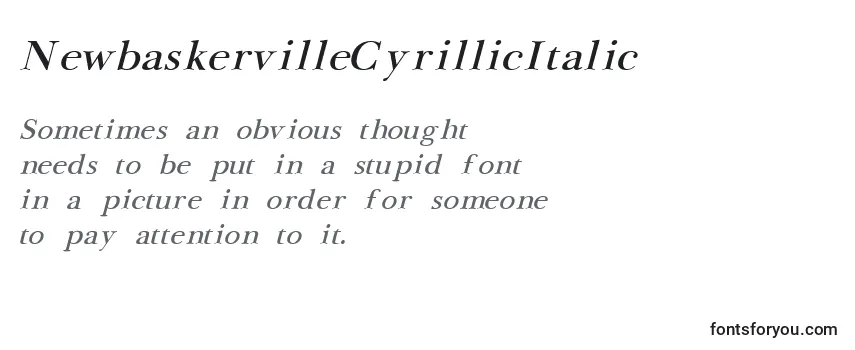 NewbaskervilleCyrillicItalic Font