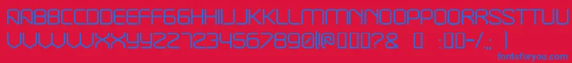 Break-Schriftart – Blaue Schriften auf rotem Hintergrund