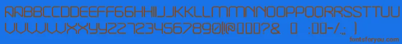 Break Font – Brown Fonts on Blue Background