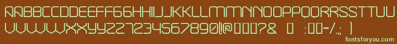 Break Font – Green Fonts on Brown Background