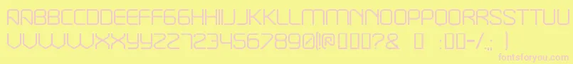 Break-fontti – vaaleanpunaiset fontit keltaisella taustalla