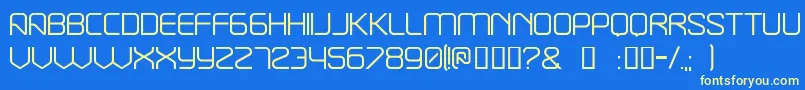 Break Font – Yellow Fonts on Blue Background