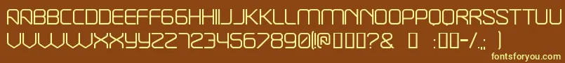 Break-fontti – keltaiset fontit ruskealla taustalla